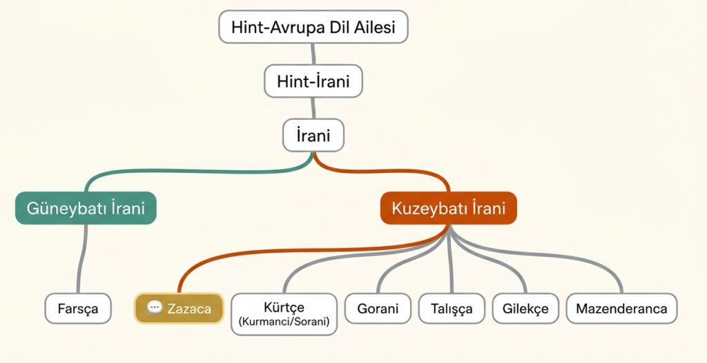 Zazacanın dil ailesi
